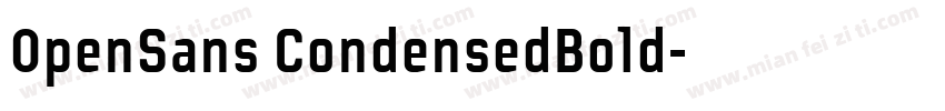 0penSans CondensedBold字体转换